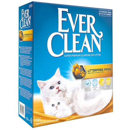 Ever Clean® Slovenija - Mačji posipi (pesek za mačke) - Ever Clean®® Pesek za mačke - Ever Clean - Prikaz dejanske embalaže peska za mačje stranišče LITTERFREE PAWS